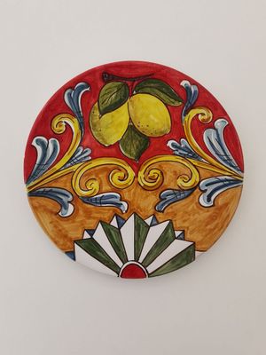 Poggia pentola decoro siciliano con limoni