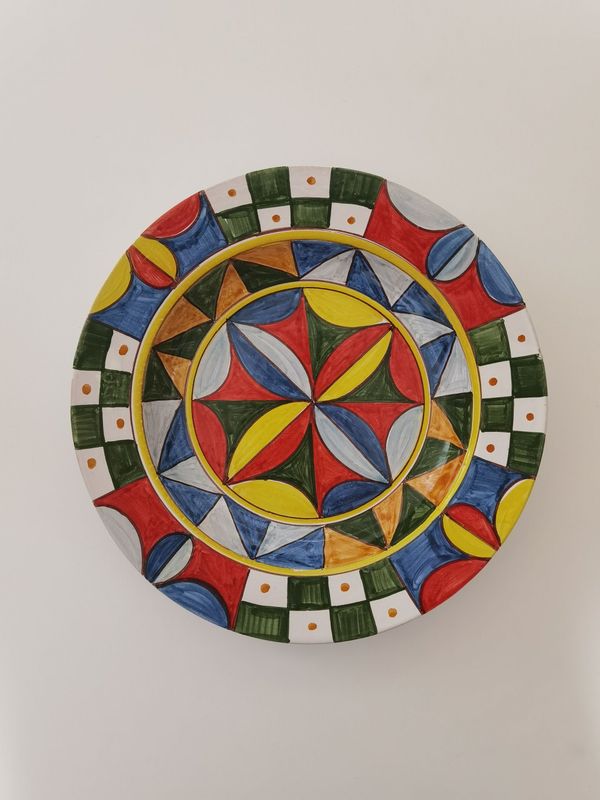Piatto da servizio decoro Siciliano stile moderno