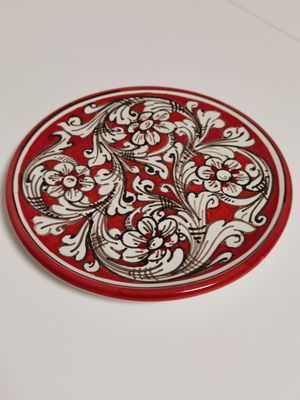 Piatto Decorativo ornato bianco
