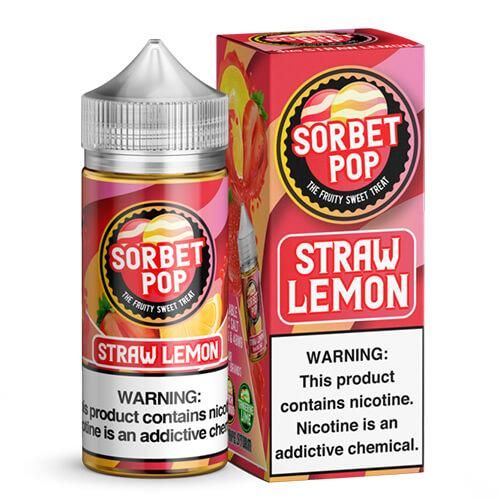 Sorbet Pop, Flavor: Straw Lemon, ML: 100 Ml, MG: 3 MG