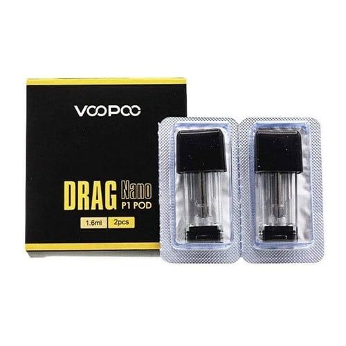 VooPoo Drag Nano P1 Replacement Pods 1.6ml Pack of 2