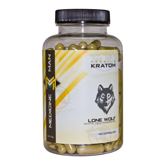 Medicine Man Kratom Lone Wolf 150 Caps