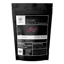 Honeyroot D8 300mg Gummies Sour Worms 5ct Box