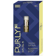 PURLYF D8 1g Cart Blueberry Lemon Diesel box