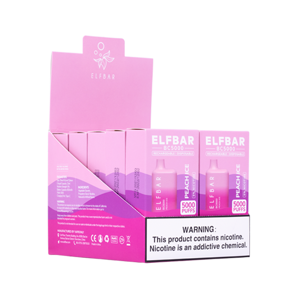 ELFBAR Peach Ice 5000 Puffs 5% Box