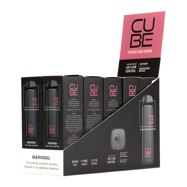 Cube Fresas Con Cream 3000 puffs Box