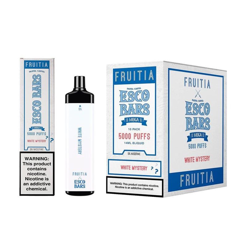 Esco Bar Mega Fruitia White Mystery 5000 Puffs Rechargeable box