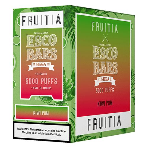 Esco Bar Mega Fruitia Kiwi Pom 5000 Puffs Rechargeable box