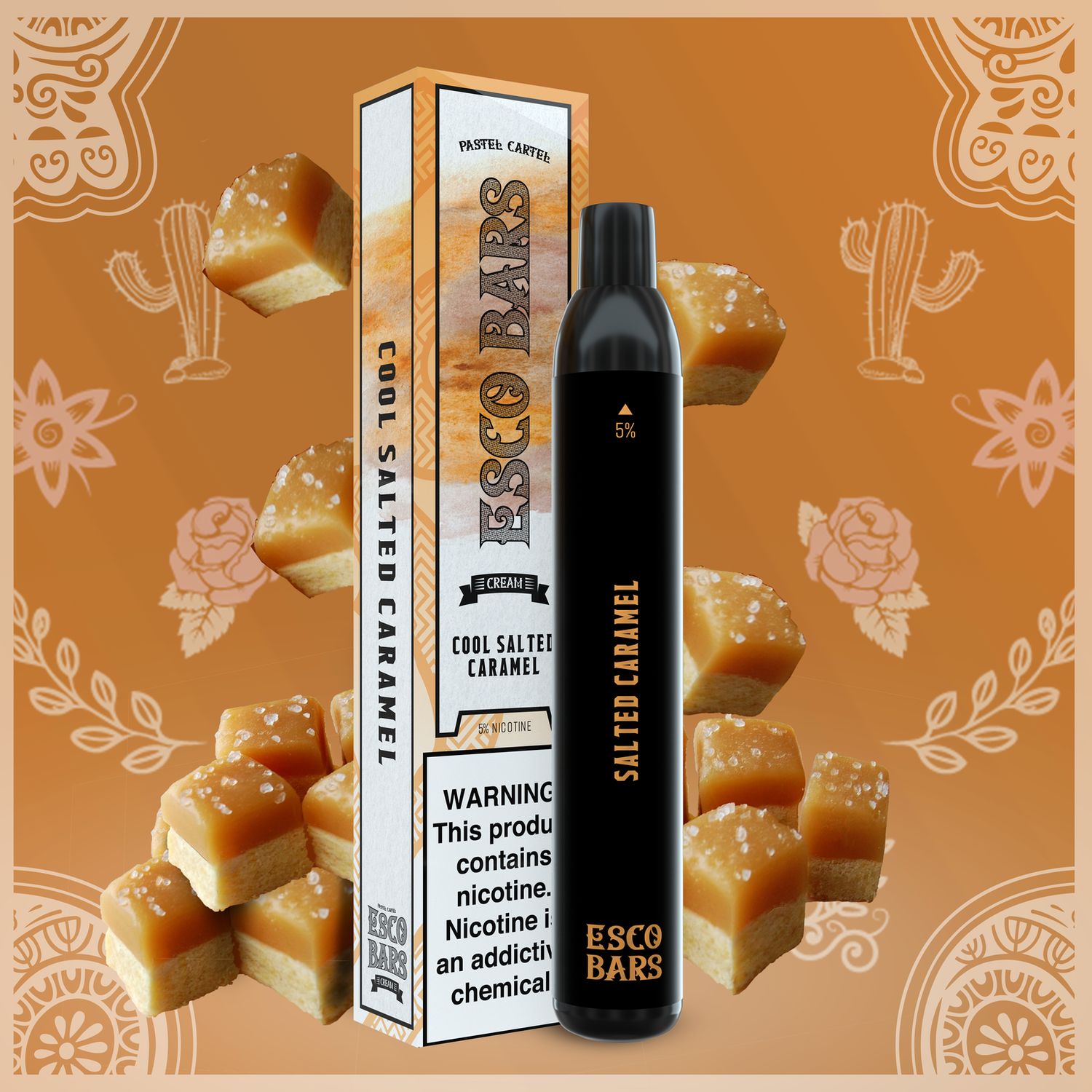 ESCO Bar 2500 Salted Caramel Cream 5% box