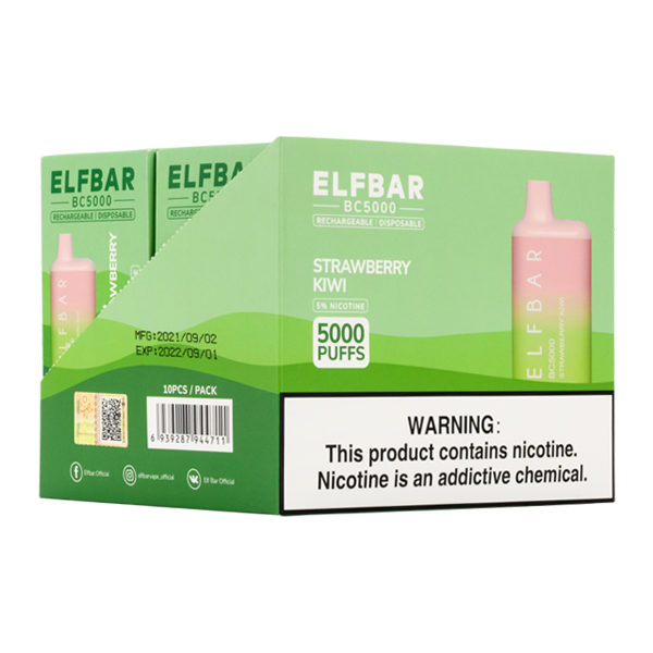 ELFBAR Strawberry Kiwi 5000 Puffs 5% Box