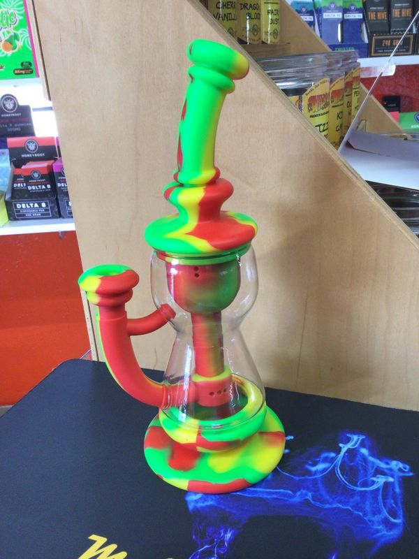 Silicone Hour Glass Water Pipe