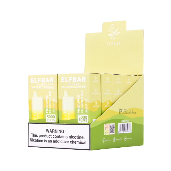 ELFBAR Pineapple Coconut Ice 5000 Puffs 5% Box