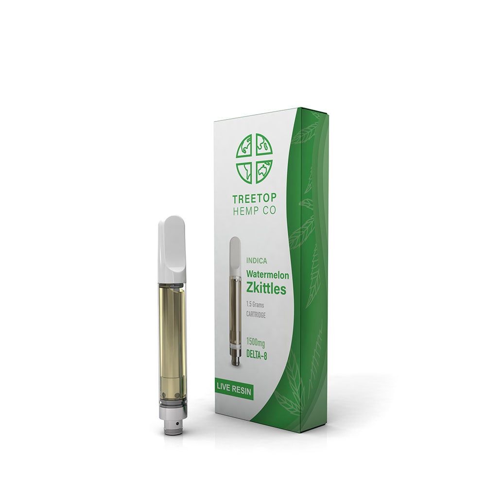 TREETOP D8 Cart 1400mg Watermelon Zkittles Box
