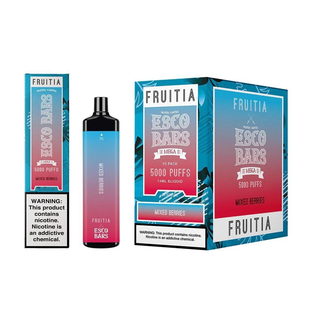 Esco Bar Mega Fruitia Mixed Berries 5000 Puffs Rechargeable box