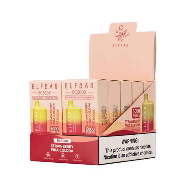ELFBAR Strawberry Pina Colada 5000 Puffs 5% Box