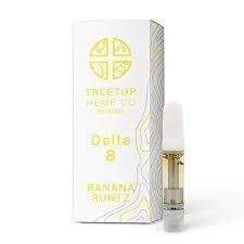 TREETOP D8 Cart 1.5g 1400MG Banana Runtz Box