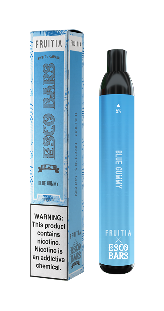 ESCO Bar X Fruitia Blue Gummy 2500 puffs 5% box