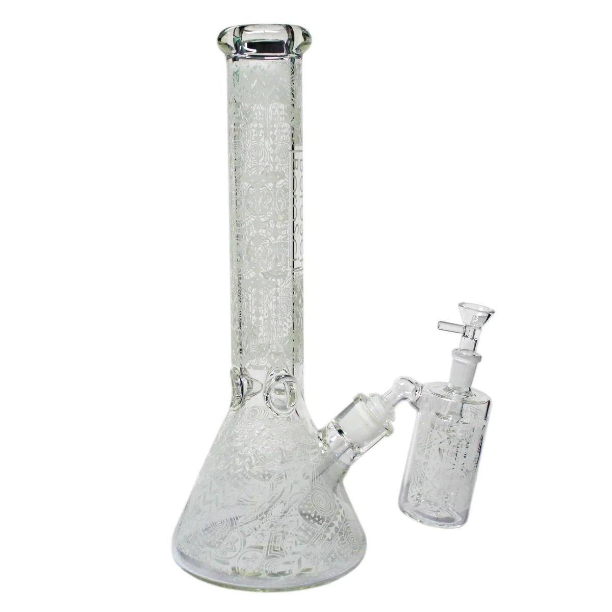 Clover 15&quot; Leaves Glow in the Dark Beaker w/ Ash Catcher WPB210