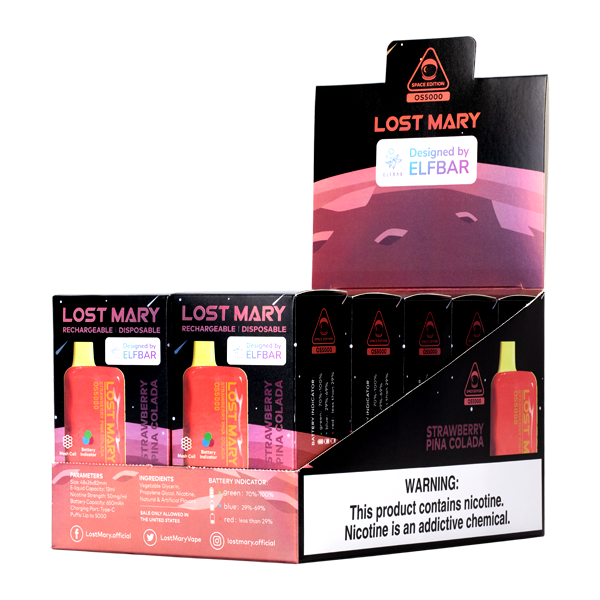 Lost Mary by ELFBAR 5000 Puff 5% Strawberry Pina Colada Box