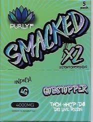 Purlyf Smacked 2x2g Cart THCH HHCP D8 D11 Live Resin Gobstopper Box