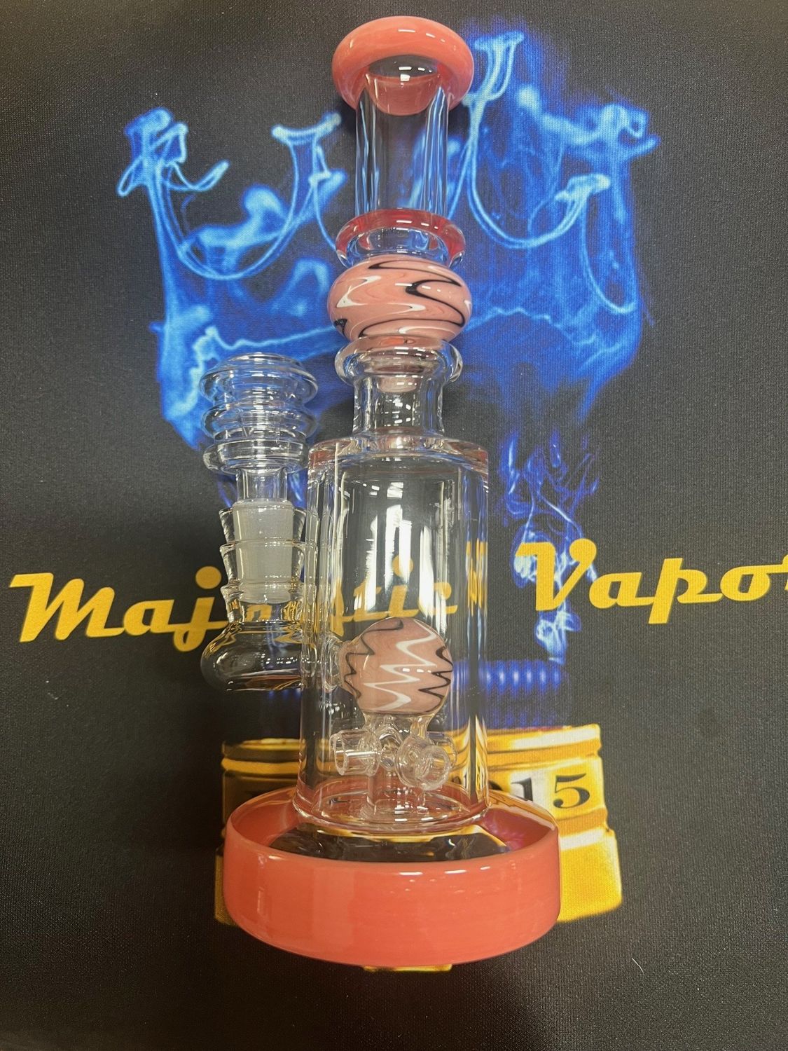 Babu 8&quot; Straight Waterpipe W/ Wig Wag Ball Perc