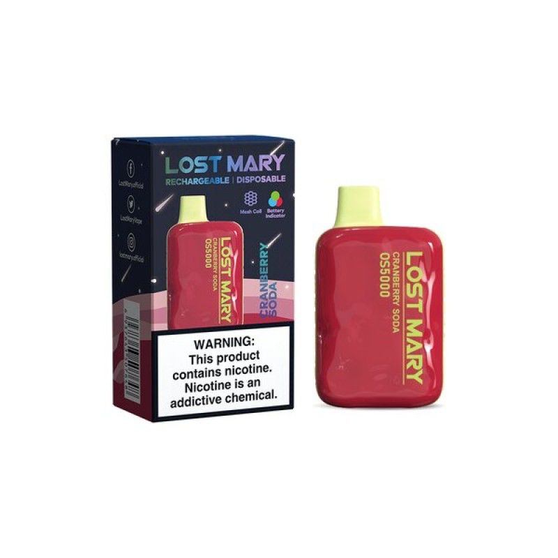 Lost Mary by ELFBAR 5000 Puff 5% Cranberry Soda Box