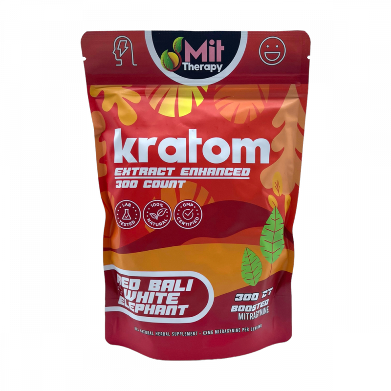 MIT Therapy Kratom Red Bali+White Elephant 300ct