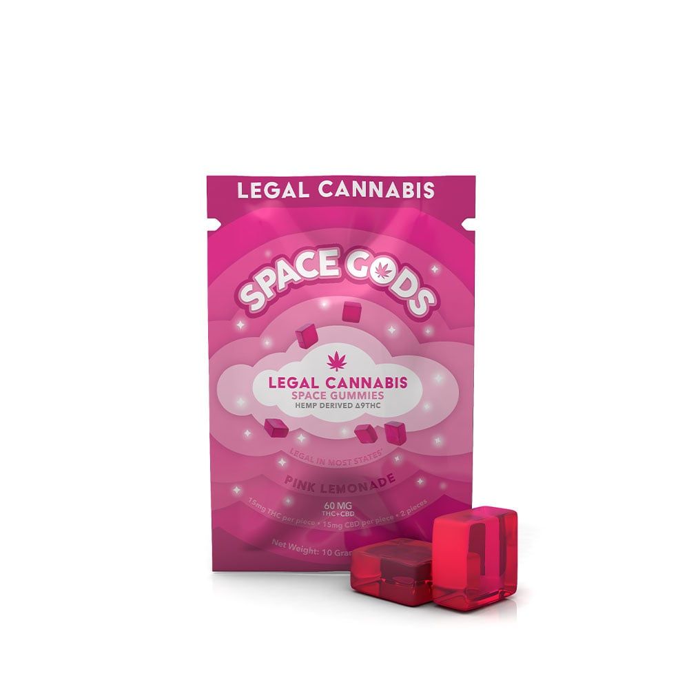 Space Gods D9 Gummies 60mg 2 pcs Pink Lemonade