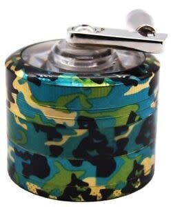 Tobacco Grinder 4part 52mm Camo Design Hand Crank