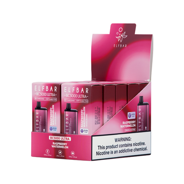 Elfbar 5000 Ultra - Raspberry Watermelon Box
