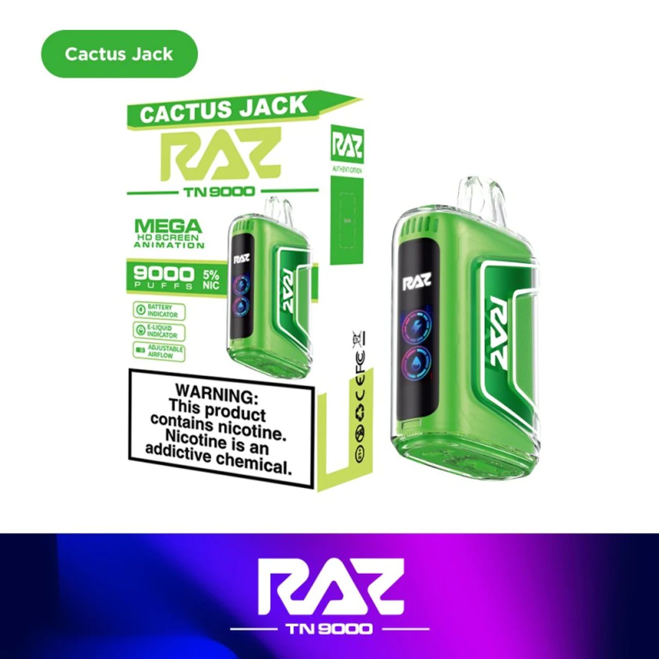 RAZ TN9000 Cactus Jack Box 5Pk