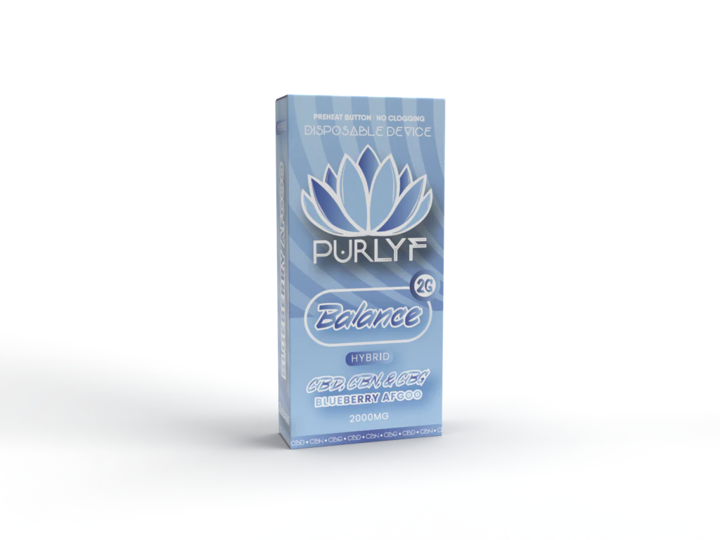 Purlyf Balance Blueberry Afgoo 2g CBD+CBN+CBG Disposable