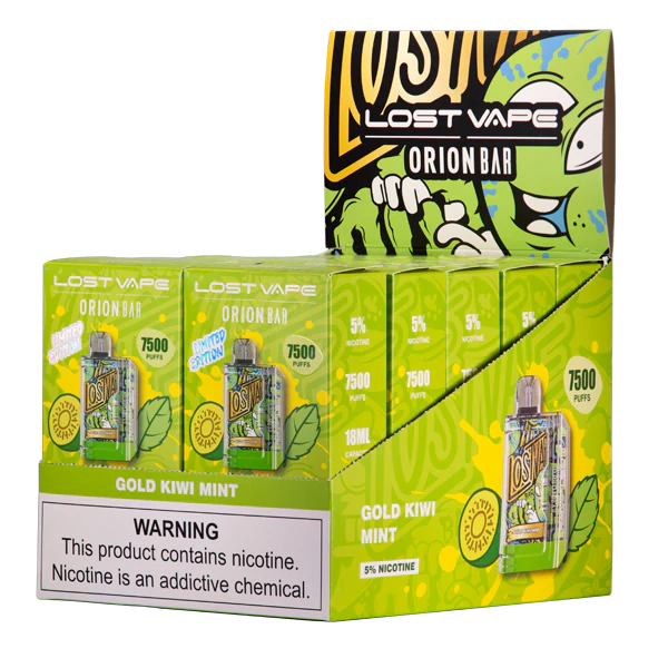 Orion Bar 7500 Puff - Gold Kiwi Mint Box