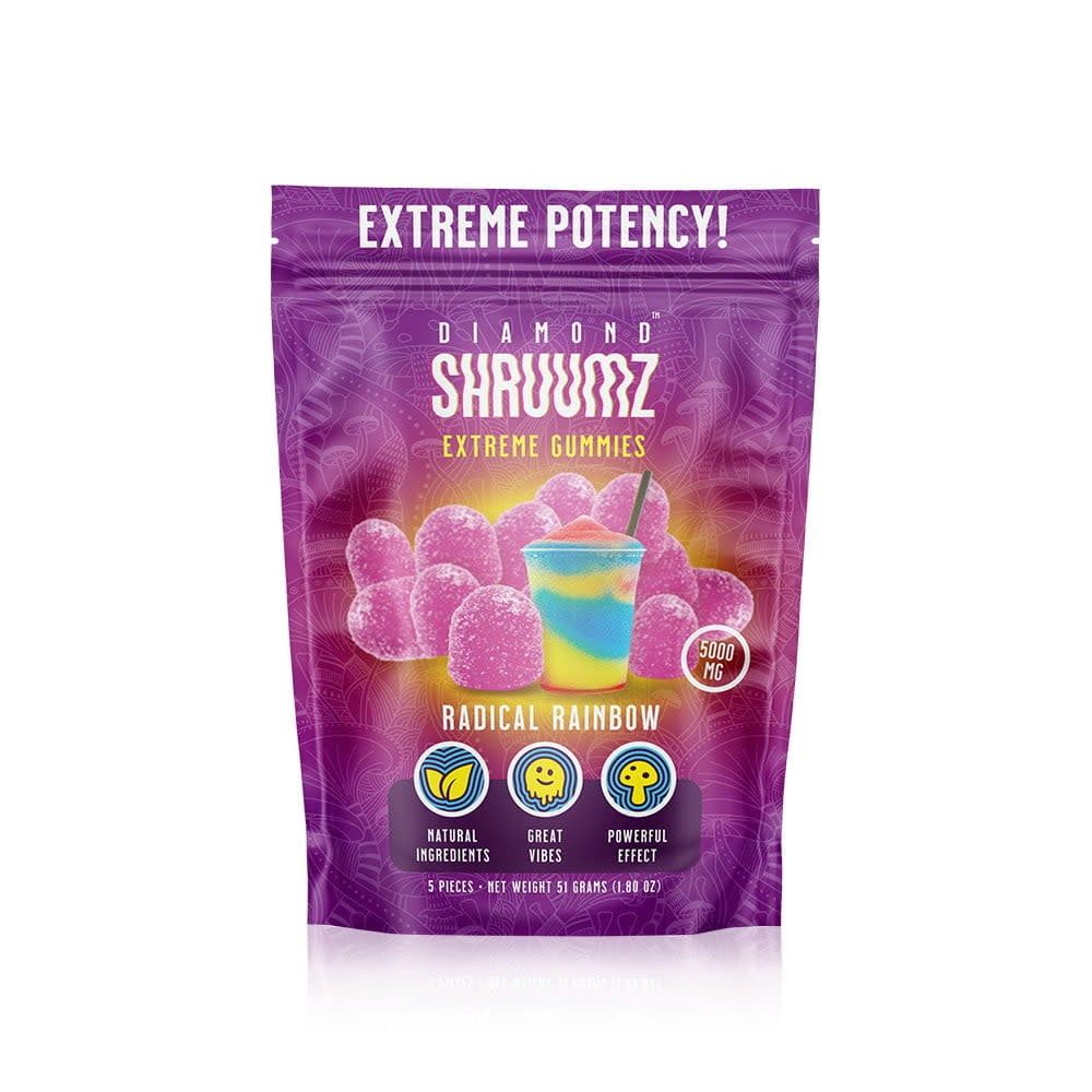 Diamonds Shruumz Radical Rainbow Extreme Potency Gummies 5000MG