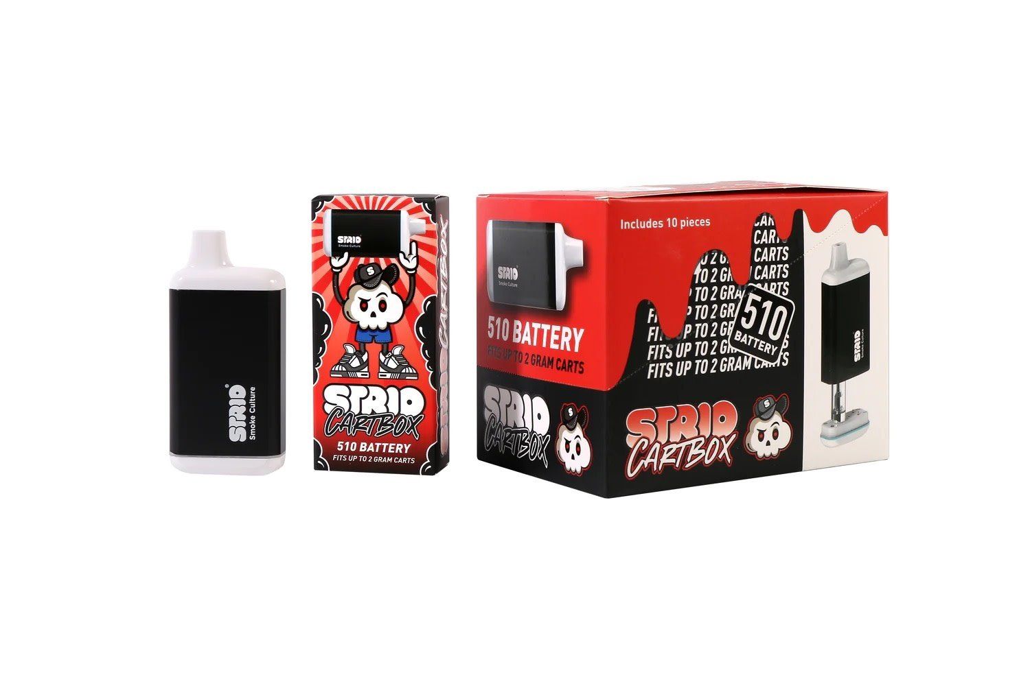 STRIO Incognito CartBox 510 Battery - Black Box 10ct