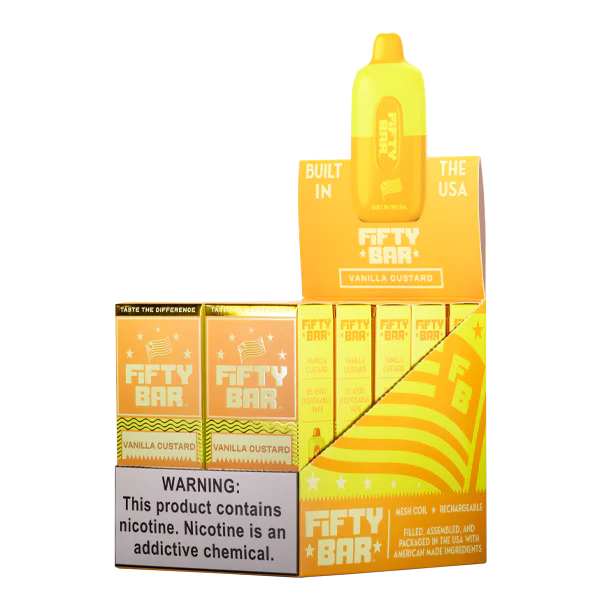 Fifty Bar 6500 -Vanilla Custard 10pk Box