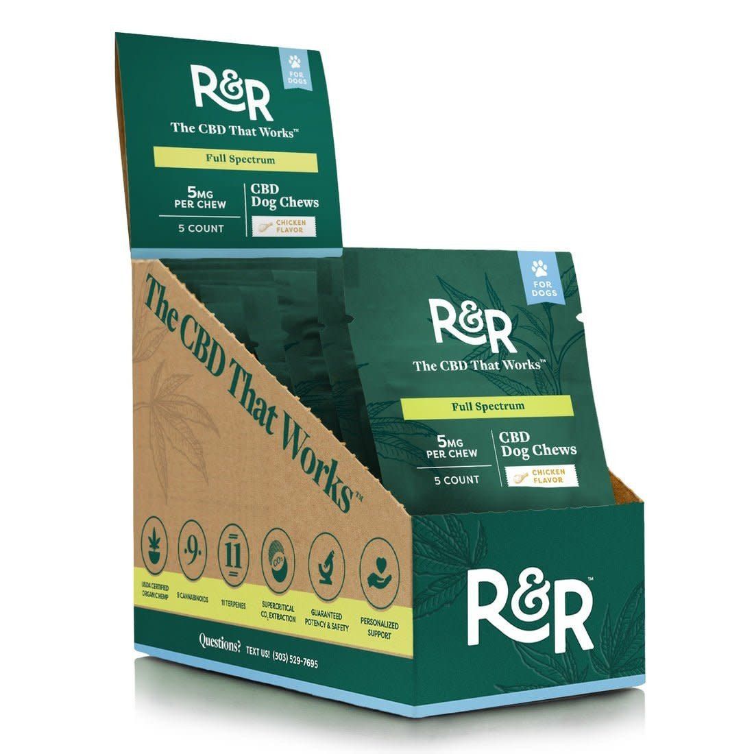 R+R Medicinals Full Spectrum CBD Dog Chews Chicken Flavored 5mg 5ct