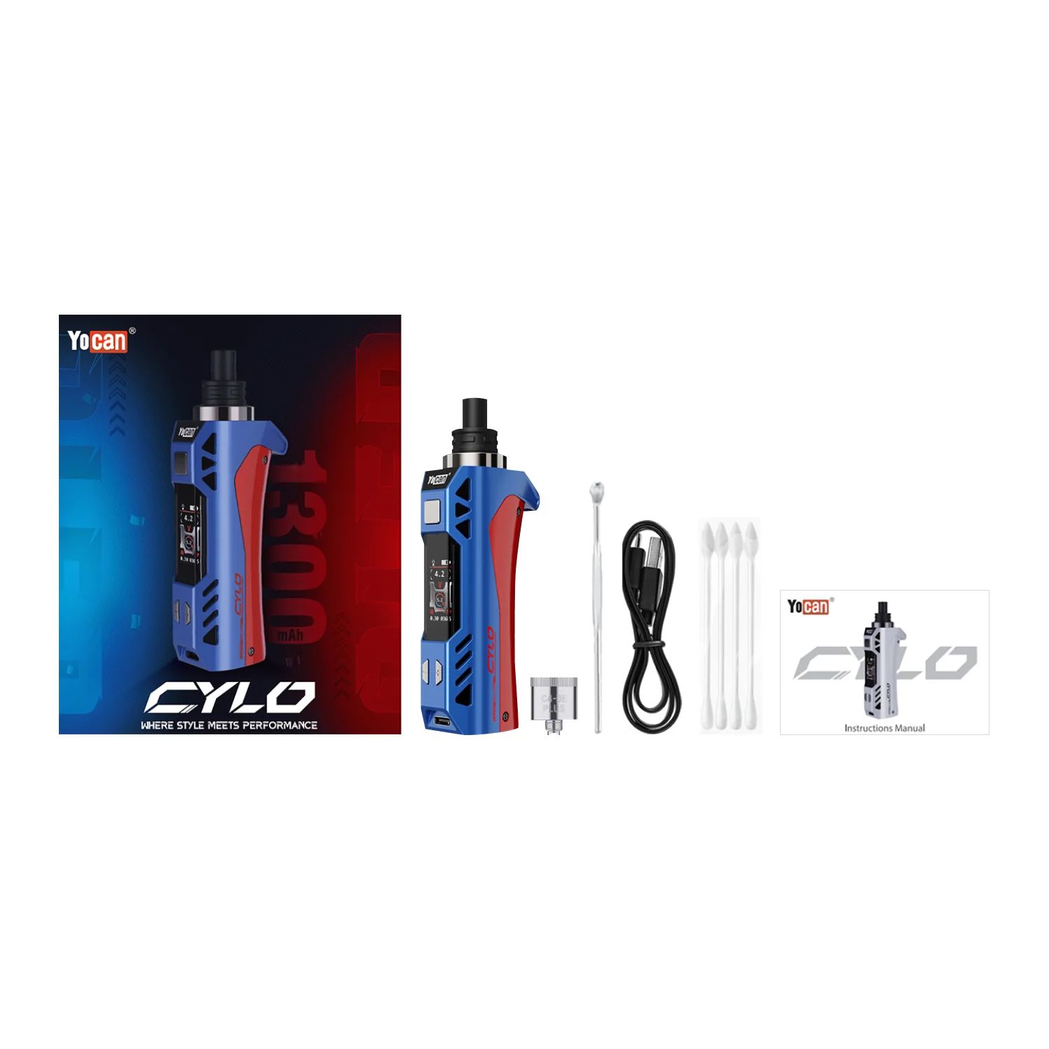 Yocan Cylo Kit - Blue/Red