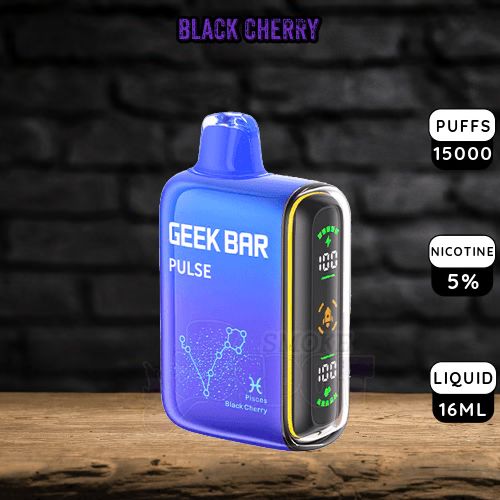 Geek Bar Pulse 10000 Puffs-Black Cherry (Pisces)-5pk Box