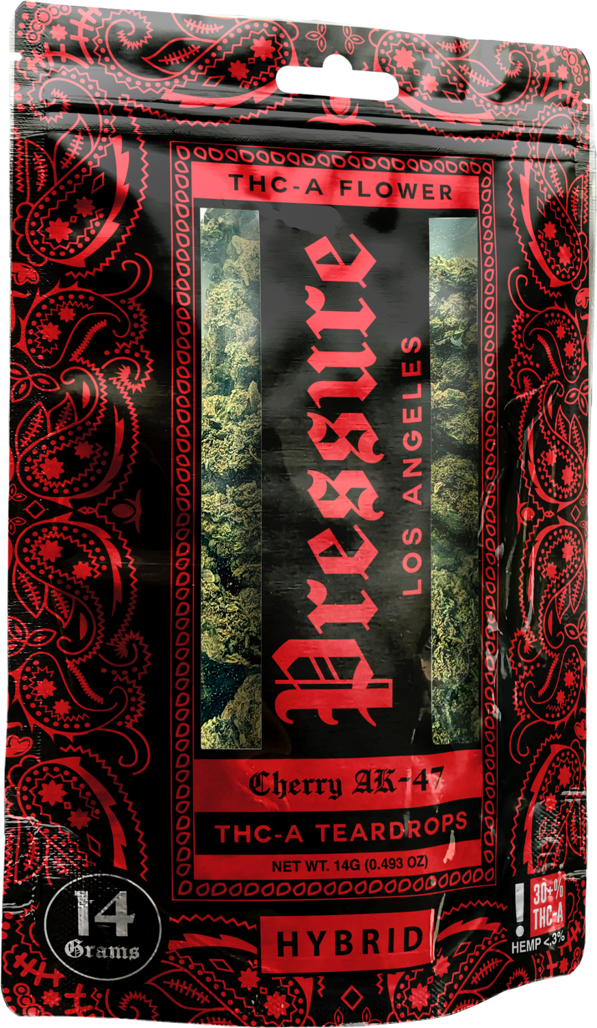 Pressure THCA Flower 14g Cherry AK-47 - Hybrid - 5pk Box