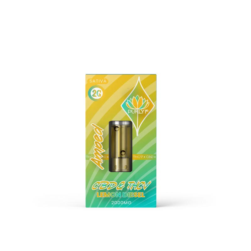 Purlyf Amped Lemon Diesel 2g CBD+THCV Disposable
