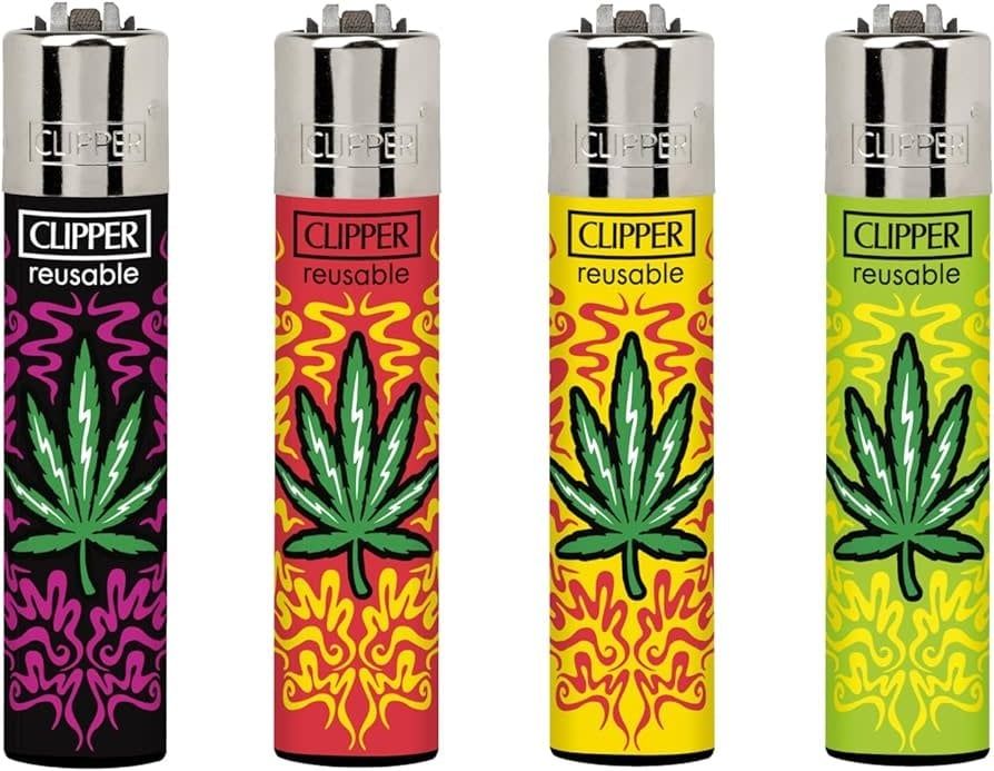 Clipper Classic Large Lighter - Printed - Renzo Leaves