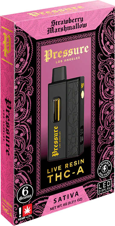 Pressure Live Resin THCA 6G Strawberry Marshmallow 5pk Box