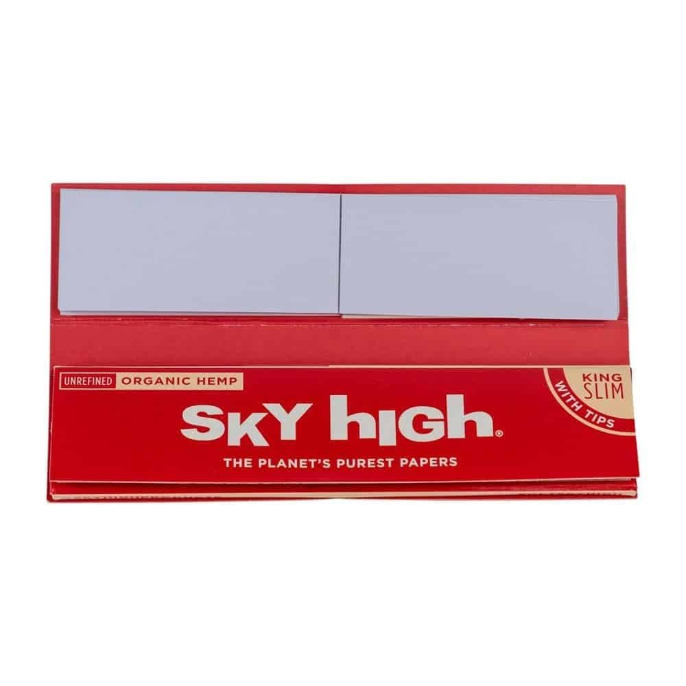 Sky High Organic Hemp Rolling Paper - King Slim w/ Tip