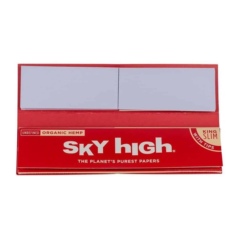 Sky High Organic Hemp Rolling Paper - King Slim w/ Tip