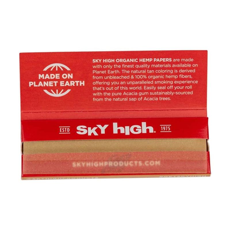 Sky High Natural Hemp Rolling Papers - 1 1/4&quot;