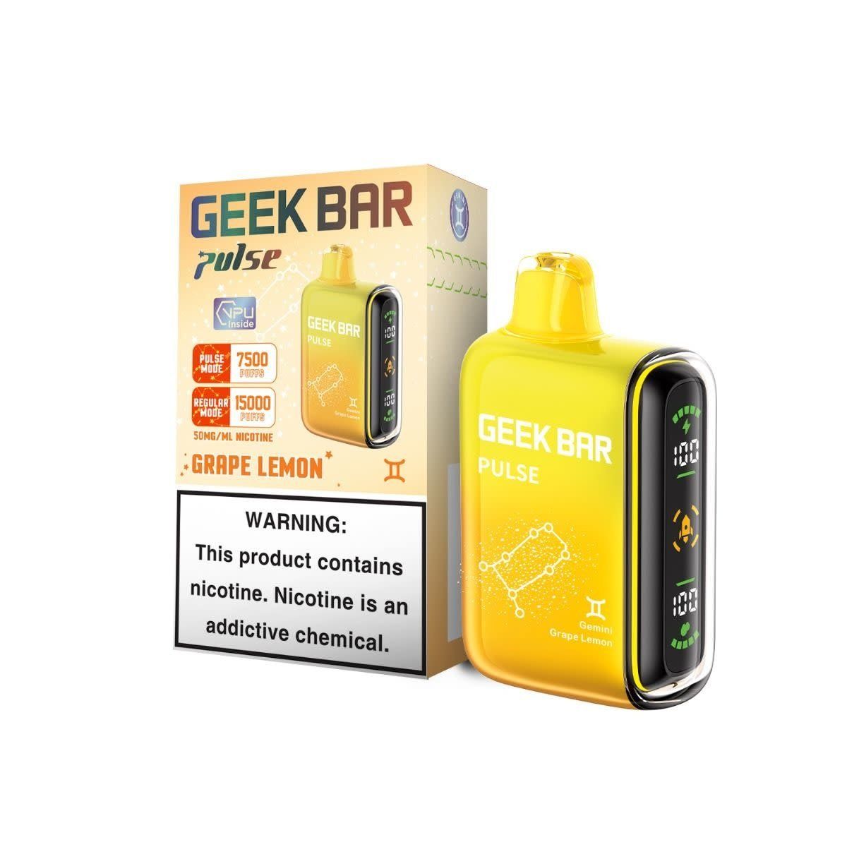 Geek Bar Pulse 10000 Puffs-Grape Lemon-(Gemini)