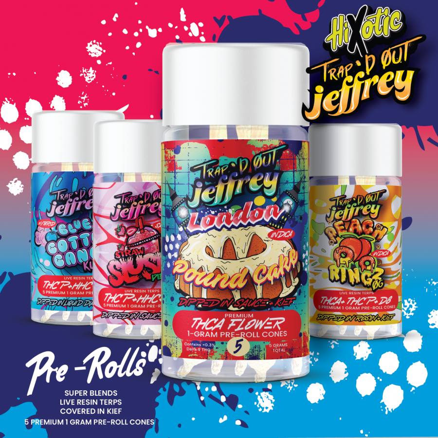 Trap’d Out Jeffrey Blue Cotton Candy Preroll Box