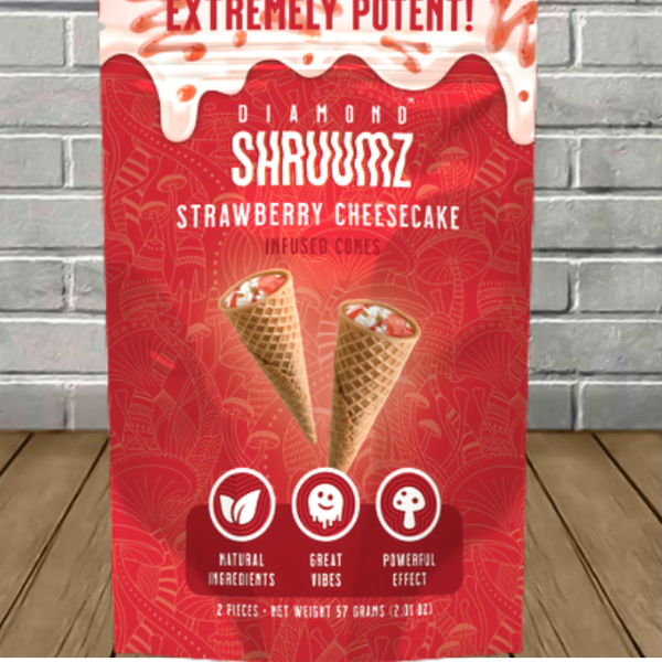 Diamond Shruumz Infused Cones Strawberry Cheesecake