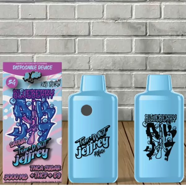 HiXotic Trap’d Out 3g Blueberry AK47 Disposable PHC+THCP+D8+D9+THCu+THCA Sauce
